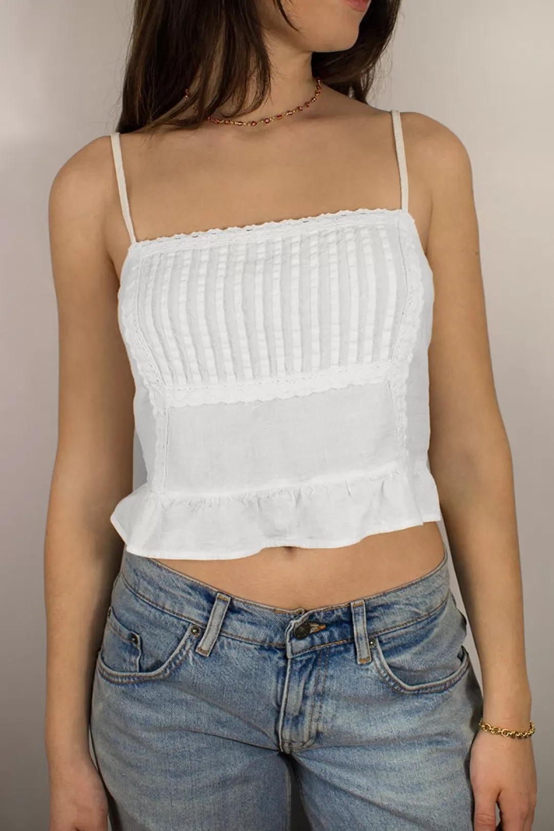 Subdued Top | Crop top con balza Multicolor