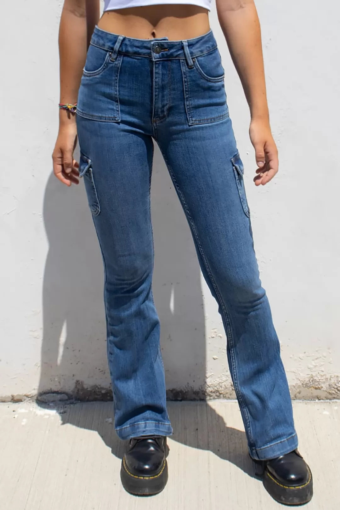 Subdued Denim | Jeans flare con tasconi Multicolor