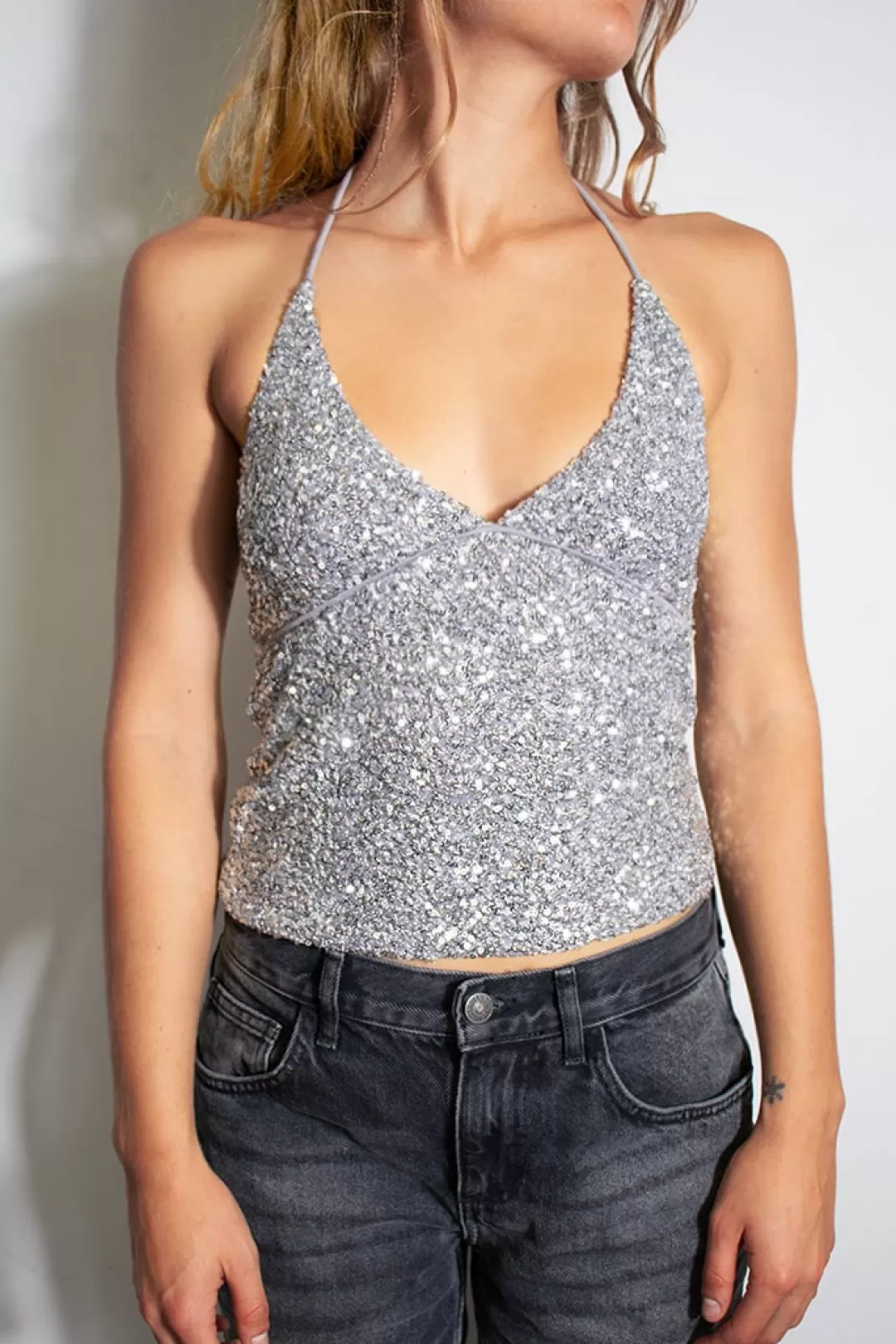 Subdued Top | Top Paillettes Multicolor